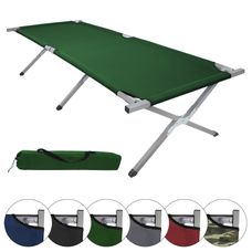 Stable camp bed 190 x 64 x 41 cm - Loadable up to 180 kg
Type: Camp bed (classic)
Dimensions: 190 x 64 x 41 cm
Pack size: 96 x 18 x 10 cm
Material covering: 100 % polyester [600D]
Frame material: steel 25 x 35 mm
Max. load: 180 kg
Weight: 6.9 kg
Color: Green
